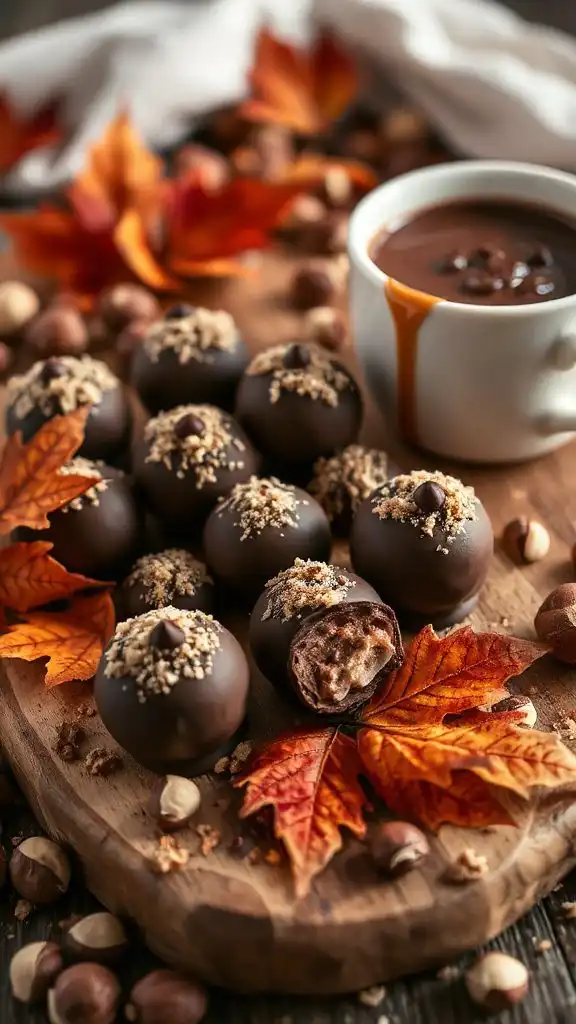 decadent chocolate hazelnut truffles