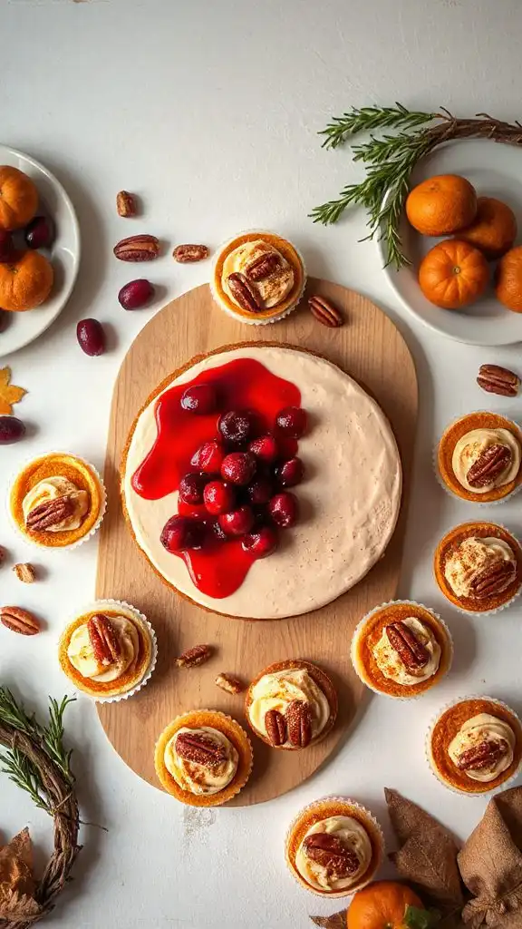 decadent cranberry pecan cheesecake