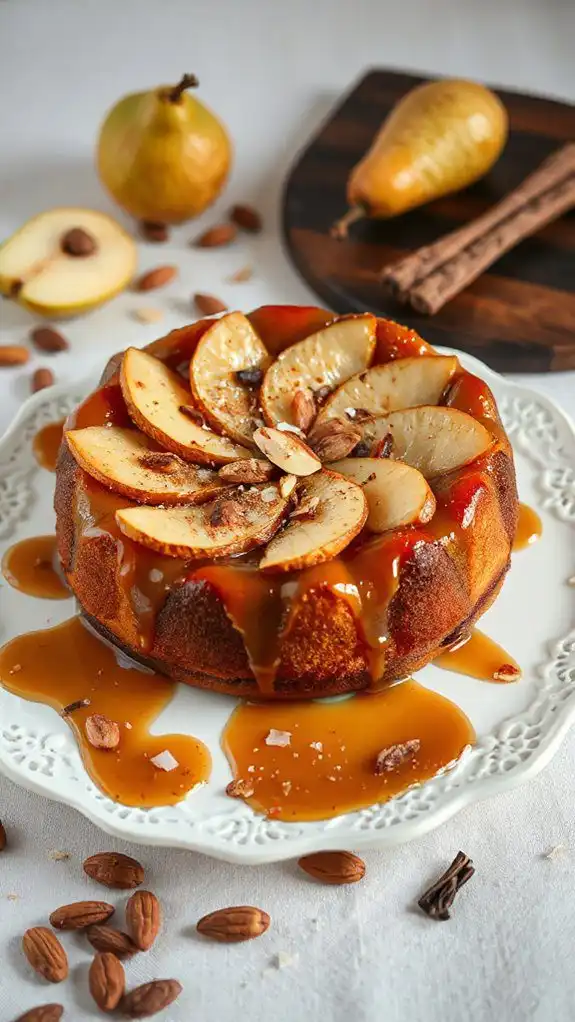decadent dessert with caramel