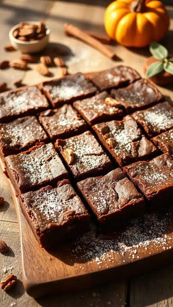 decadent fall inspired vegan brownies