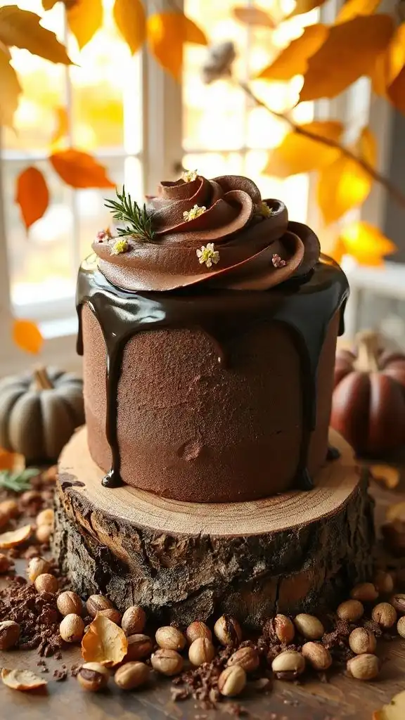 decadent hazelnut chocolate cake