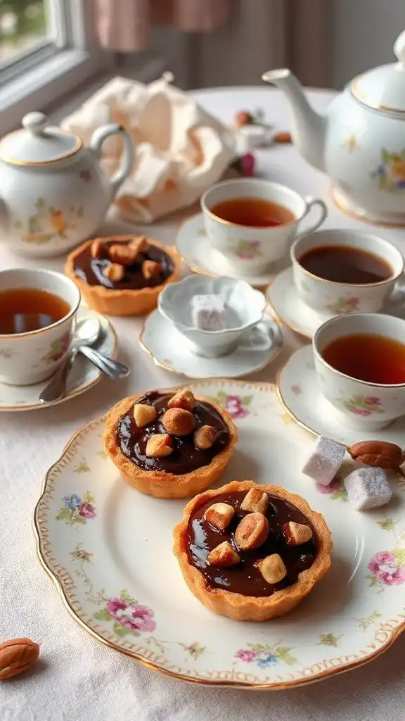 decadent hazelnut chocolate tartlets