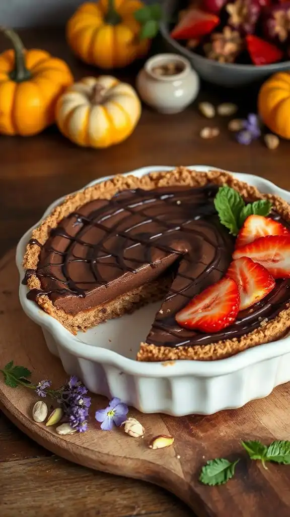 decadent healthy chocolate pie