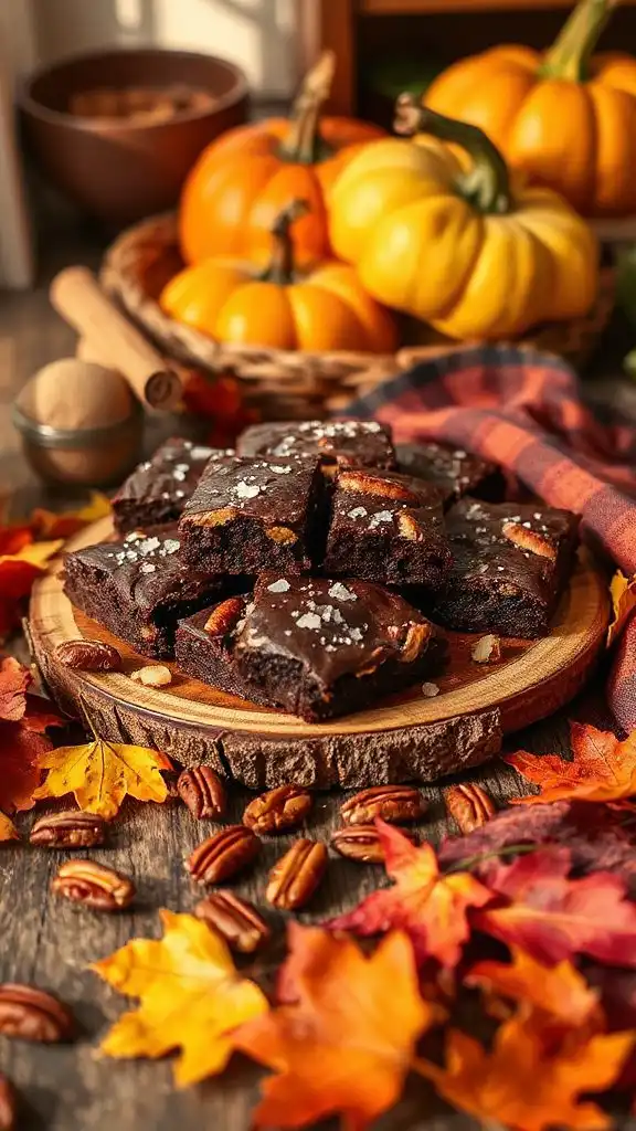 decadent maple pecan brownies
