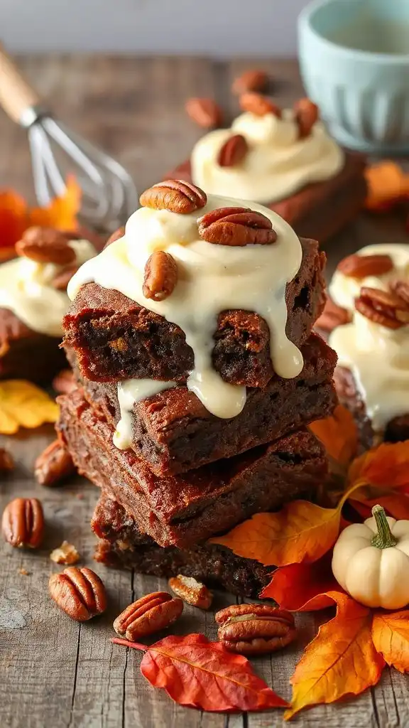 decadent maple pecan brownies