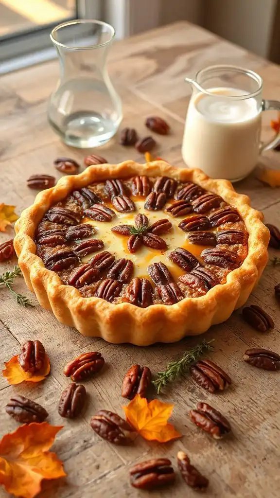 decadent maple pecan pie