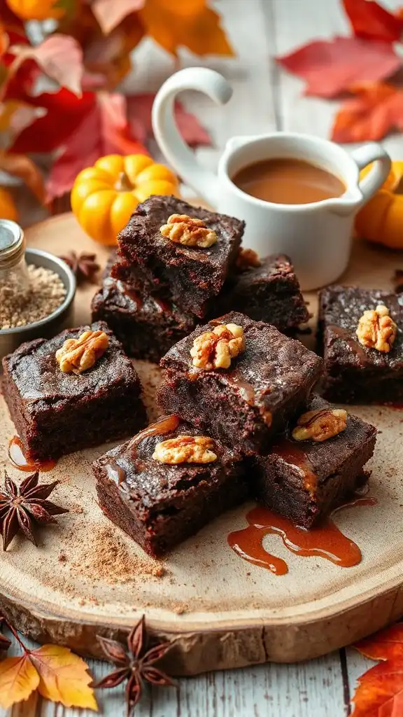 decadent maple walnut brownies