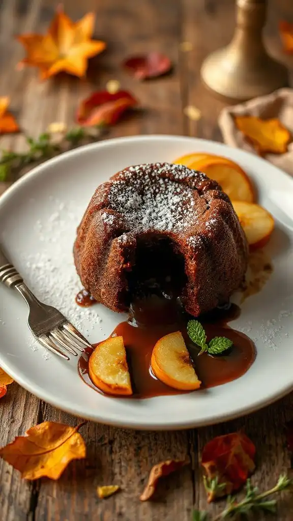 decadent molten chocolate dessert