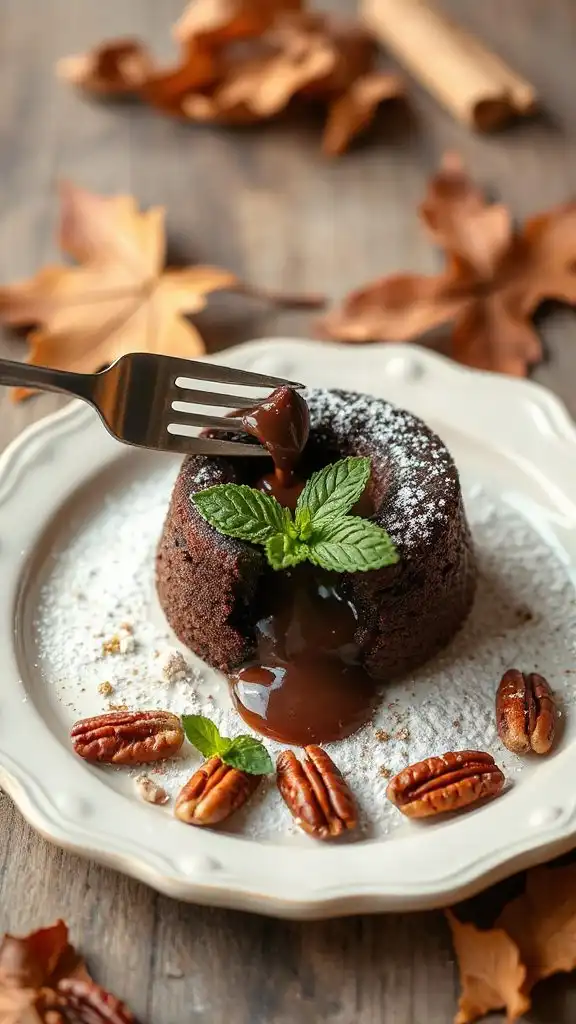 decadent molten chocolate dessert