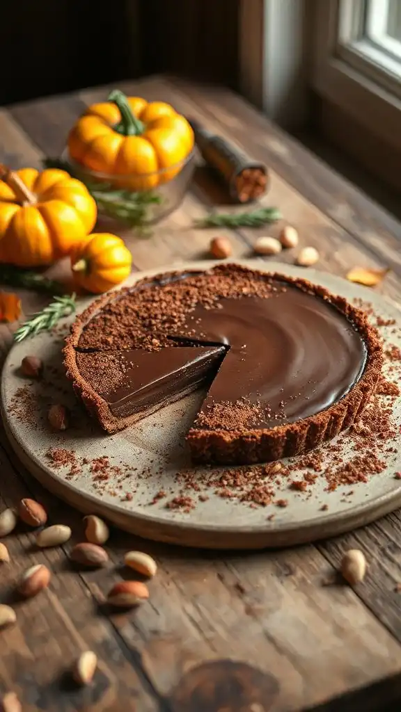decadent no bake chocolate tart