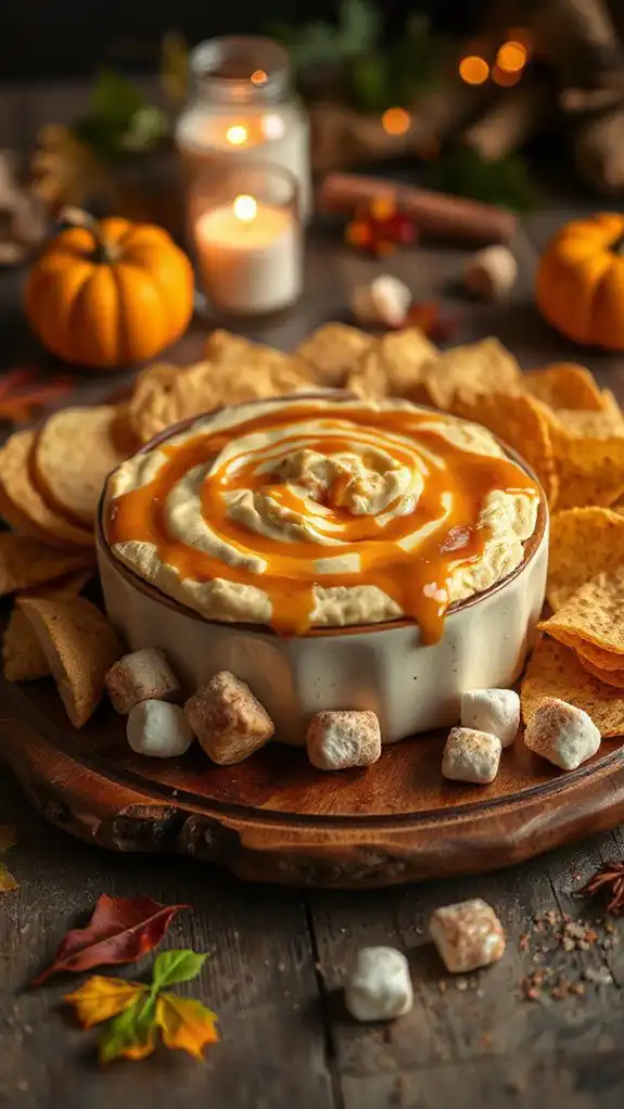 decadent pumpkin cheesecake dip