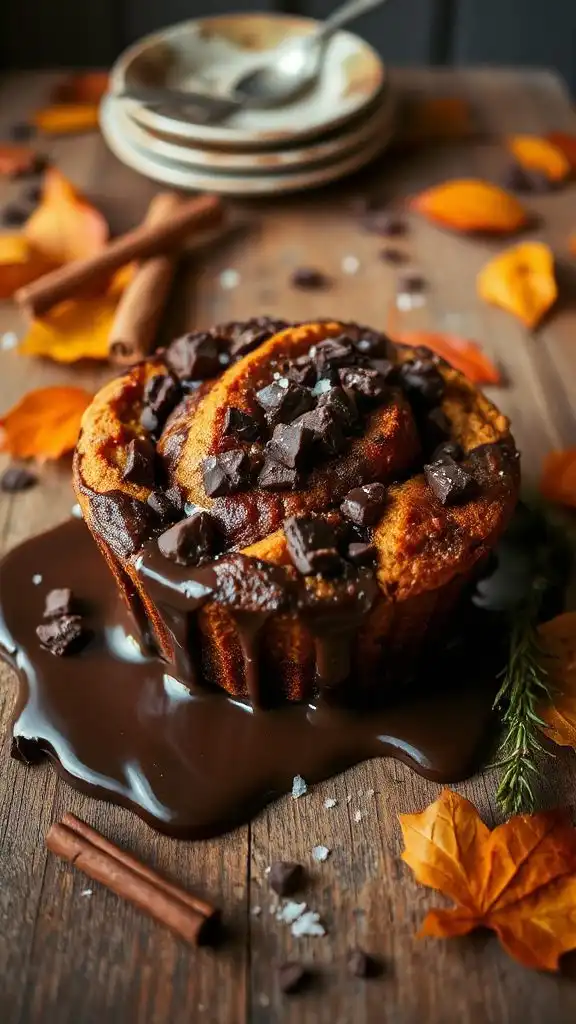 decadent pumpkin chocolate dessert