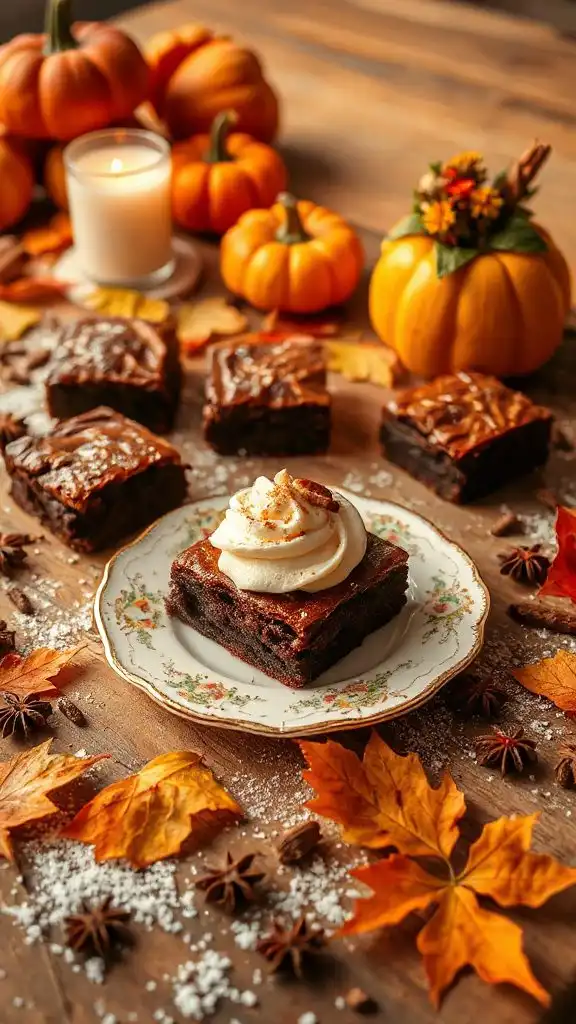decadent pumpkin spice brownies
