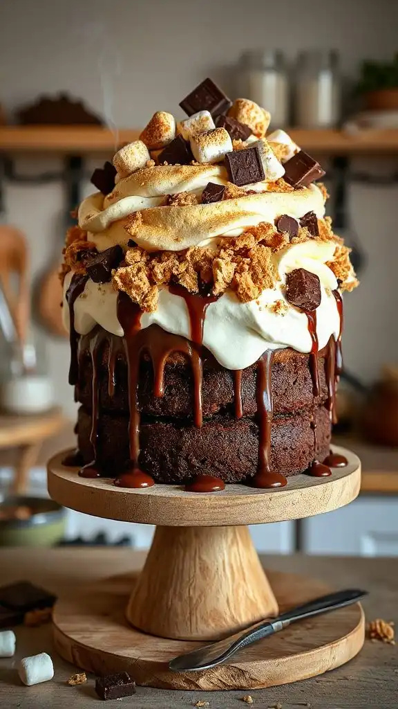 decadent s mores overload cake decadent s mores overload cake