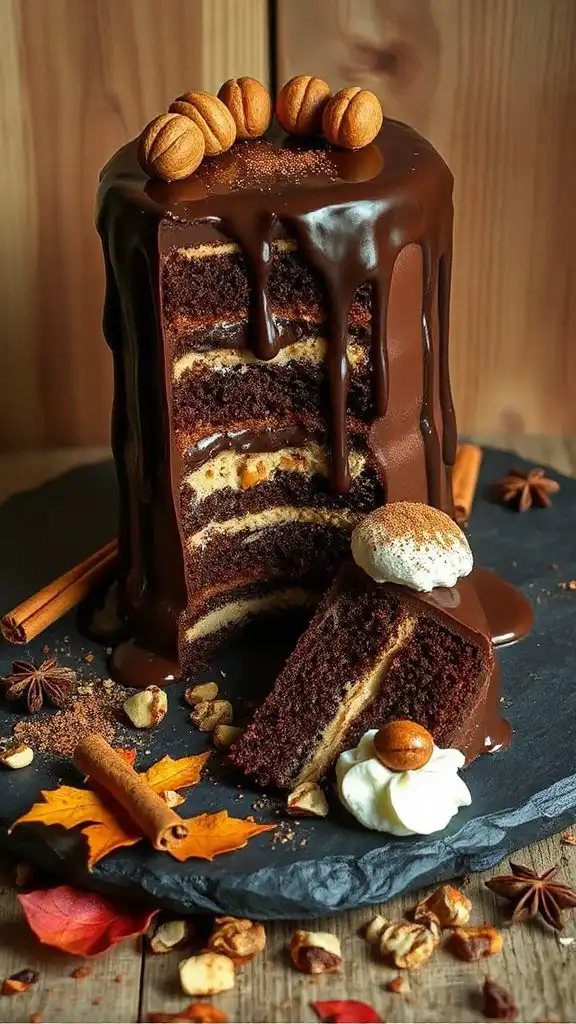 decadent spiced chocolate torte