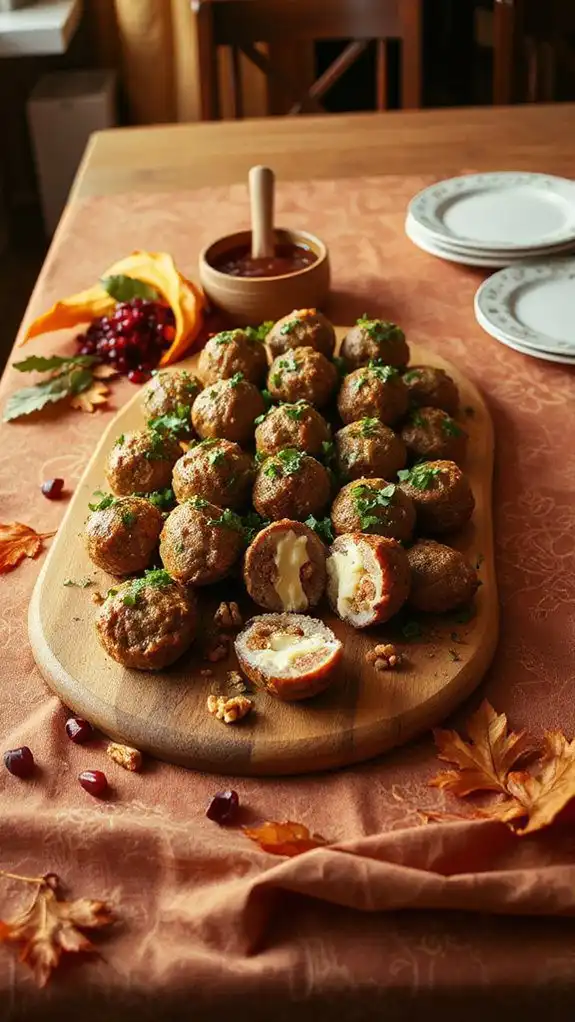 decadent stuffed meatballs recipe