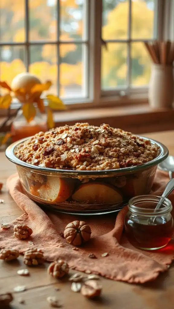 decadent vegan apple crumble