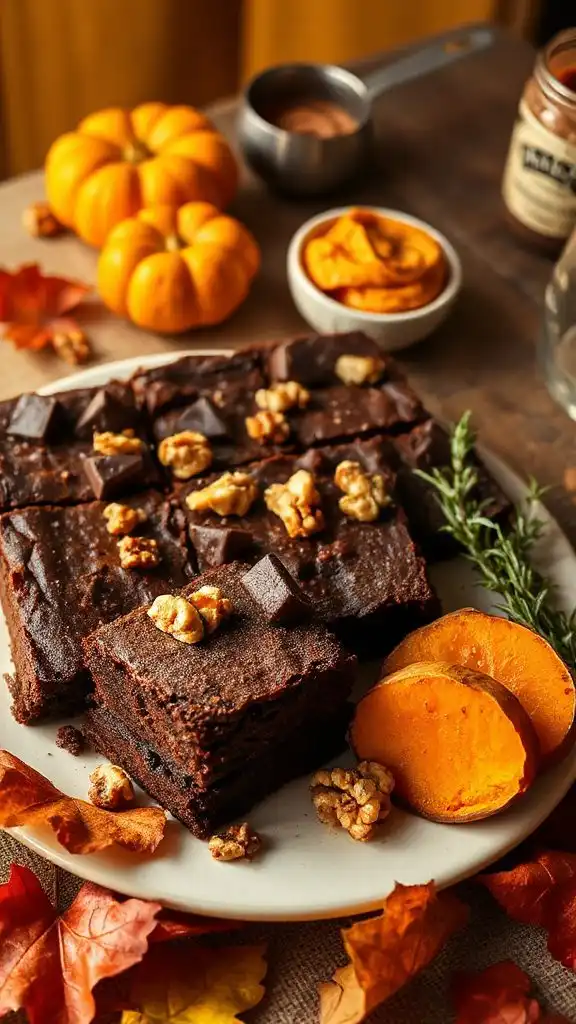 decadent vegan sweet potato brownies