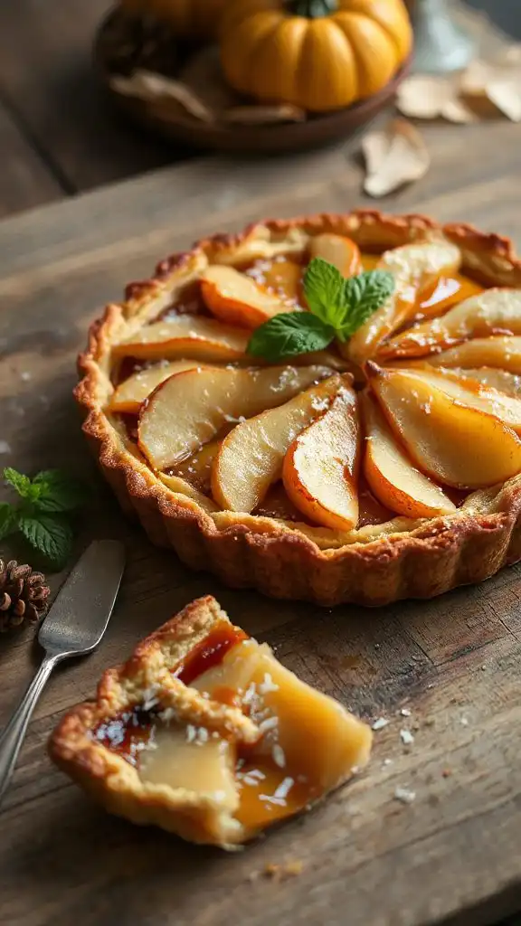 delectable paleo pear tart