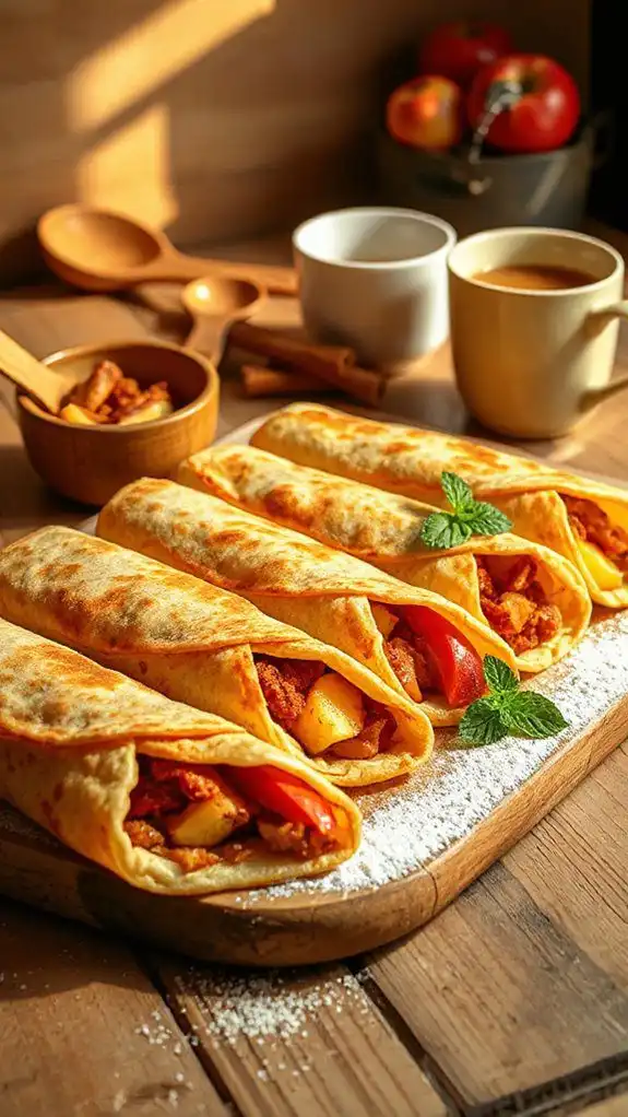 delicious apple cinnamon burrito
