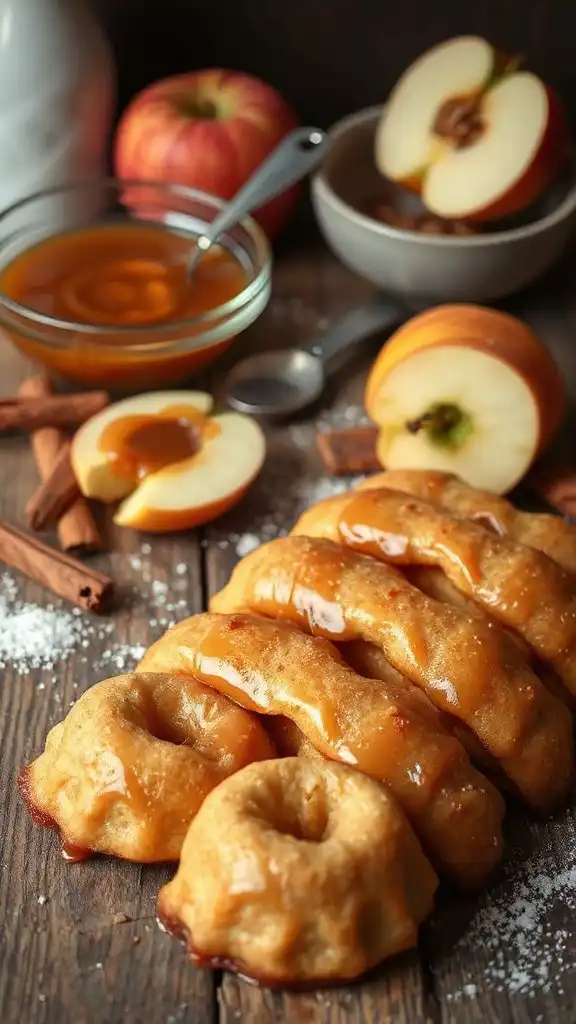 delicious apple donut glaze