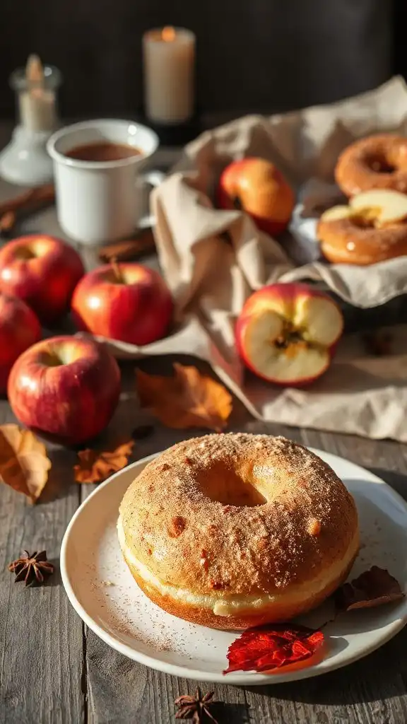 delicious autumn apple donuts