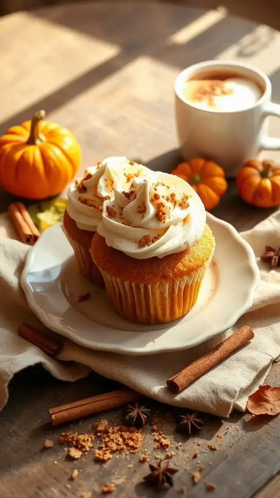 delicious autumn pumpkin cupcakes