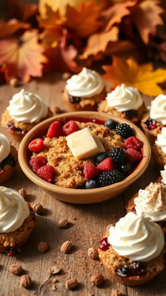 delicious berry crumble dessert