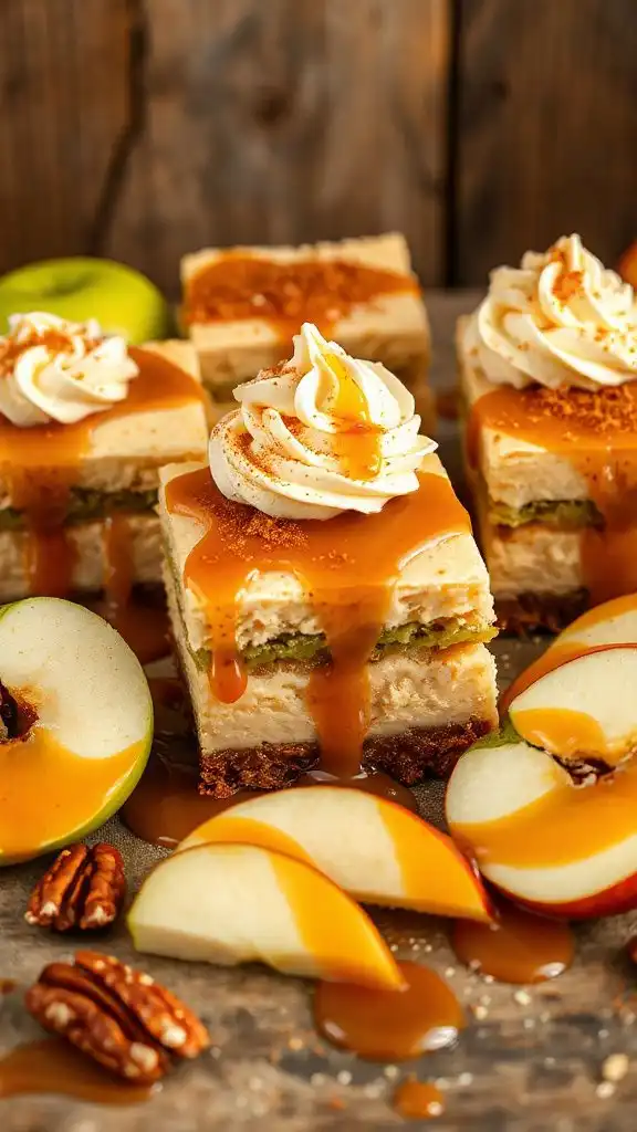 delicious caramel apple cheesecake