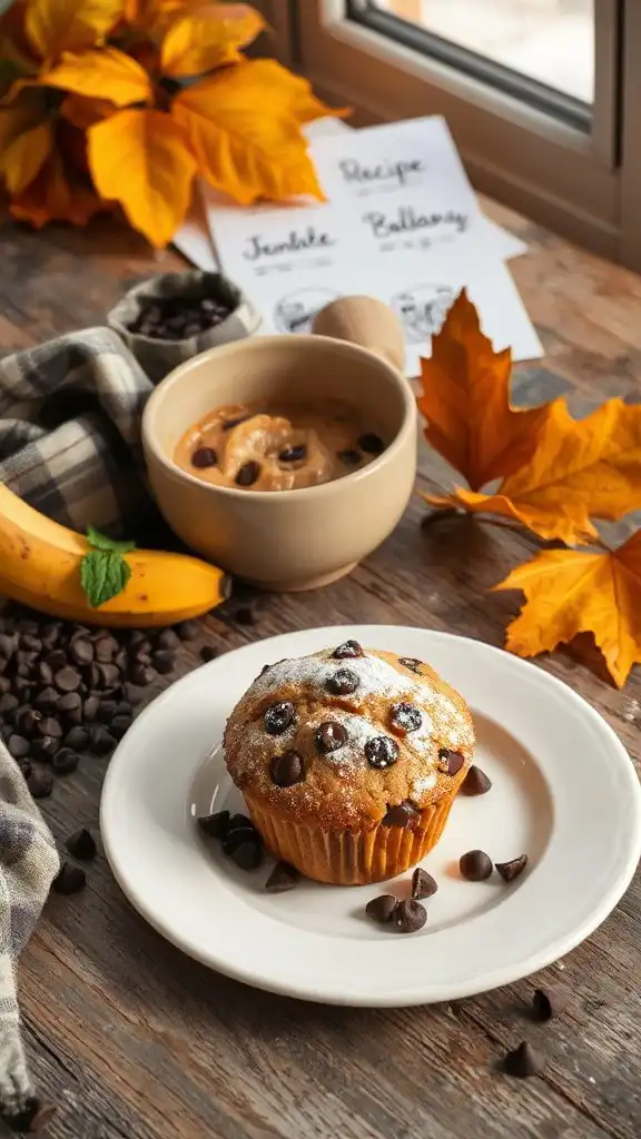 delicious chocolate banana muffins