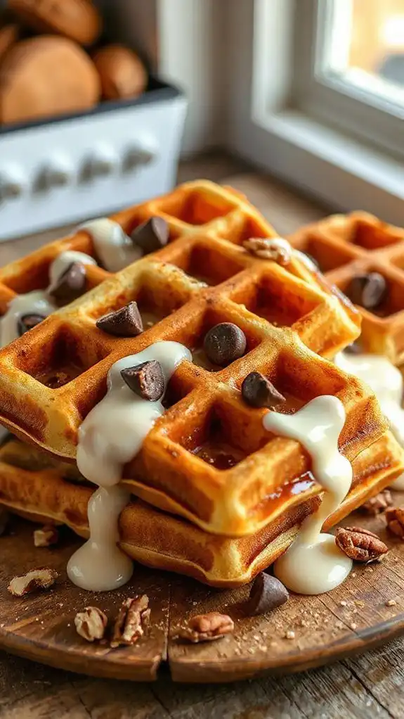 delicious chocolate cinnamon waffles delicious chocolate cinnamon waffles