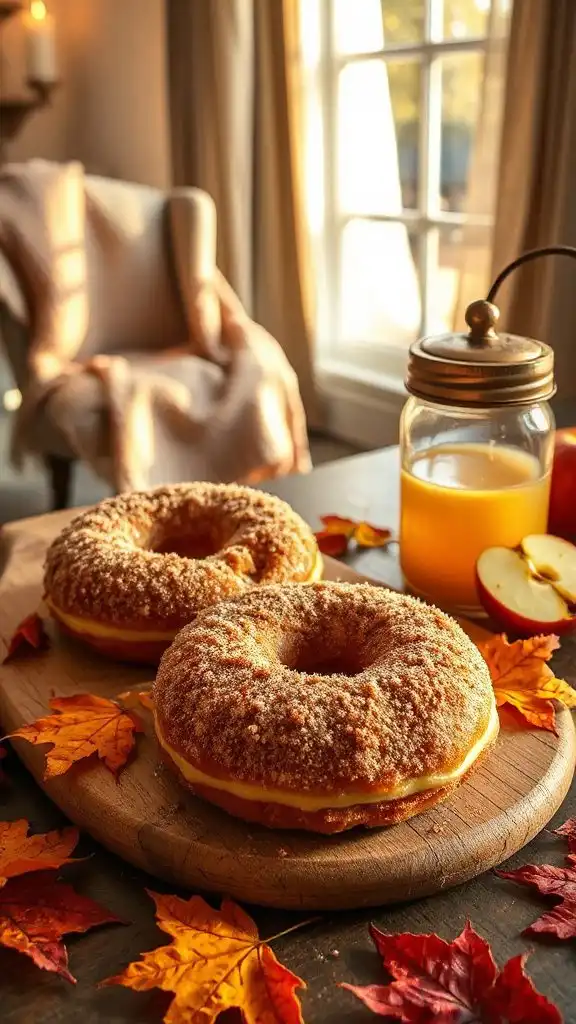 delicious fall apple cider donuts
