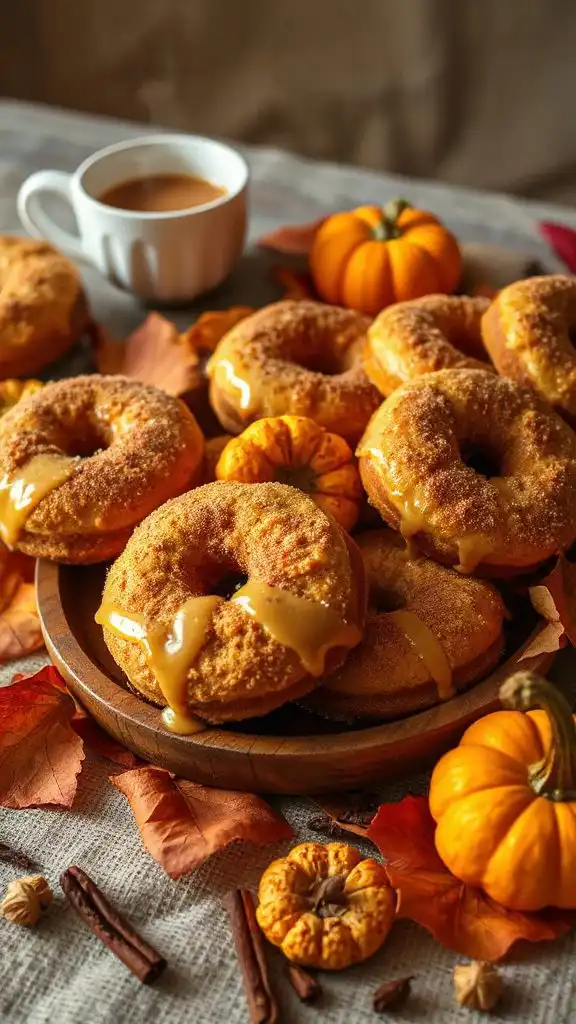 delicious fall pumpkin donuts