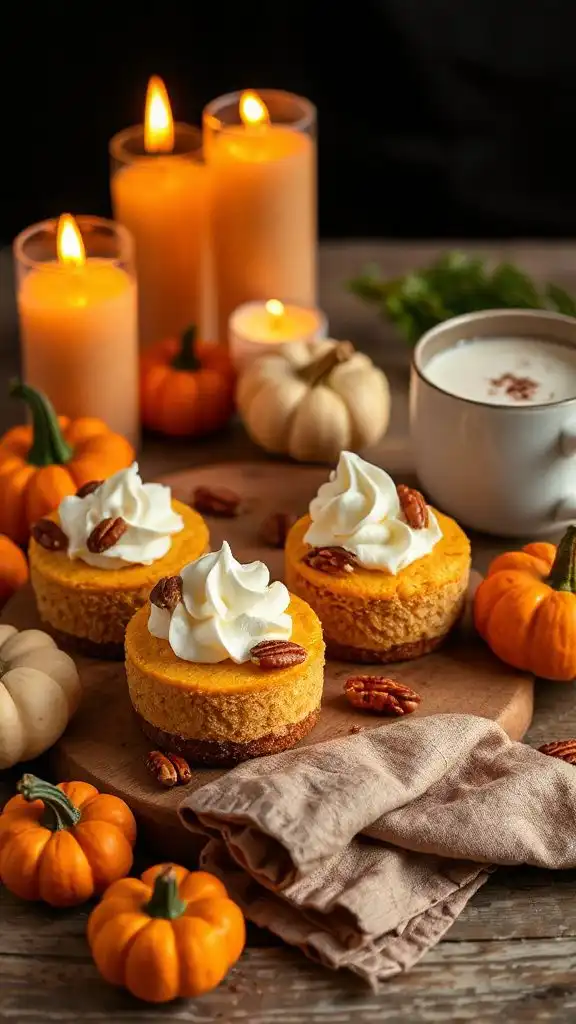 delicious mini pumpkin cheesecakes