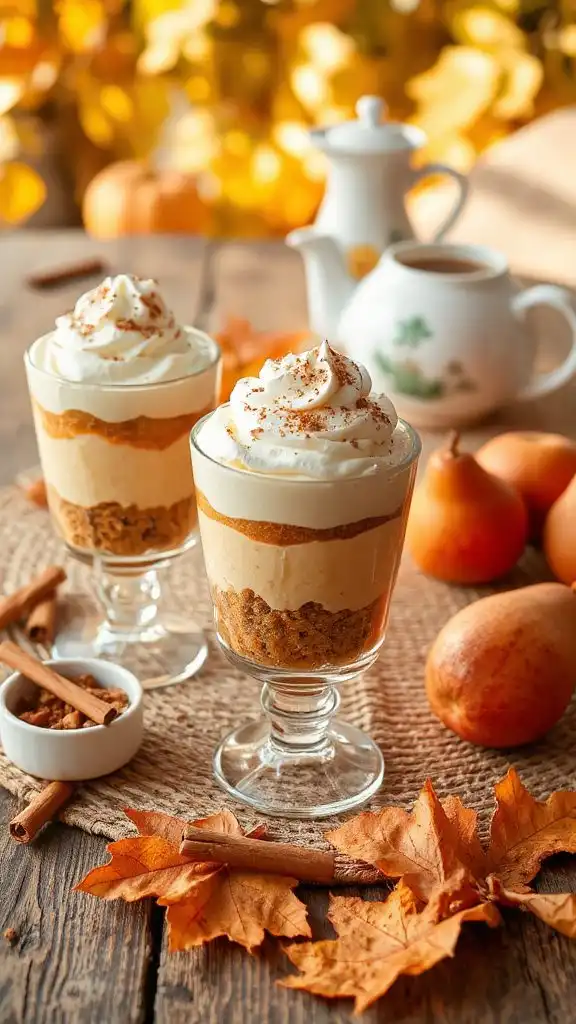 delicious pumpkin cheesecake parfaits