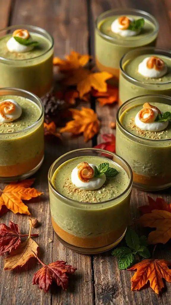 delicious pumpkin matcha dessert