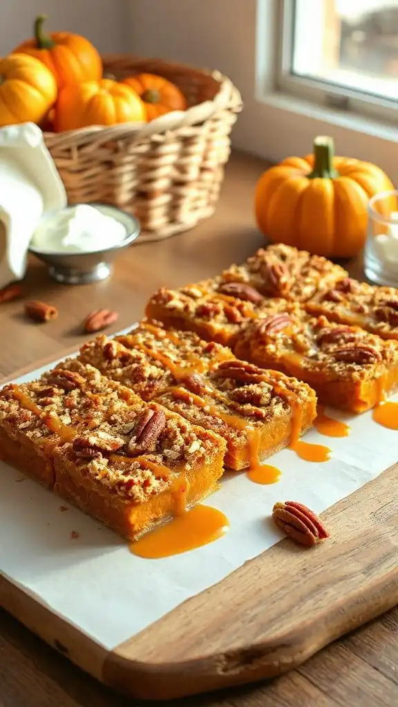 delicious pumpkin pecan bars
