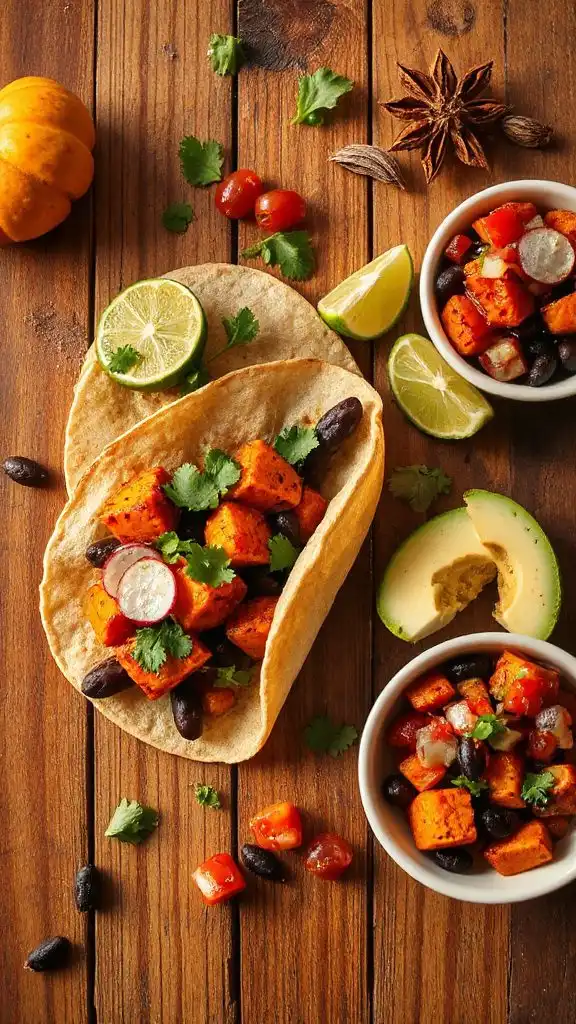 delicious roasted veggie tacos