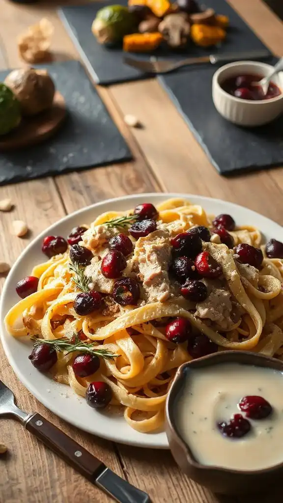 delicious turkey cranberry pasta