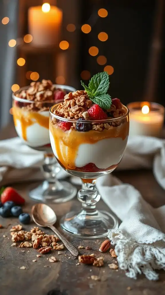 delicious yogurt granola parfait