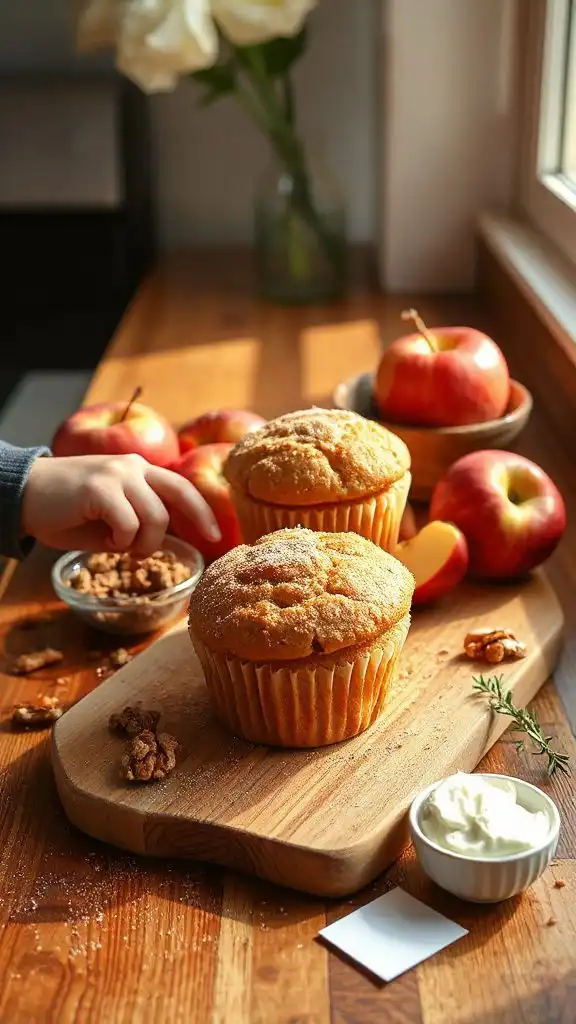 delightful apple cinnamon muffins