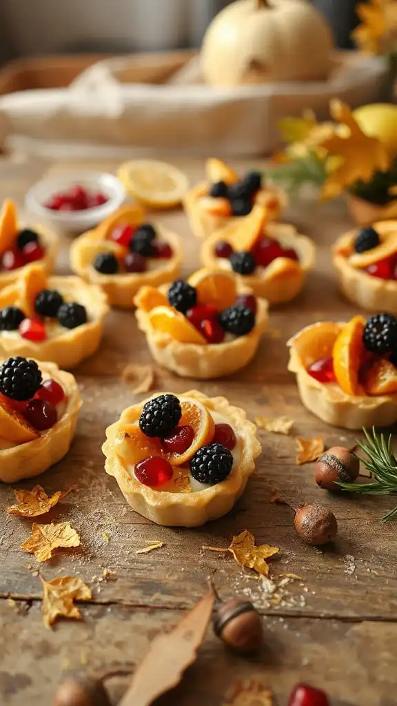 delightful autumn fruit tarts