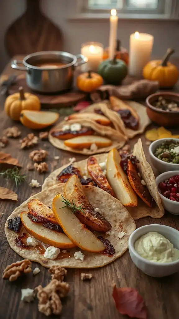 delightful autumn pear tacos