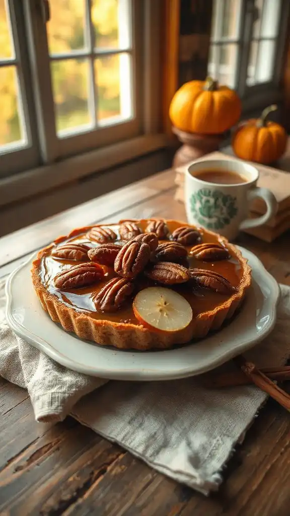 delightful autumn pecan tart
