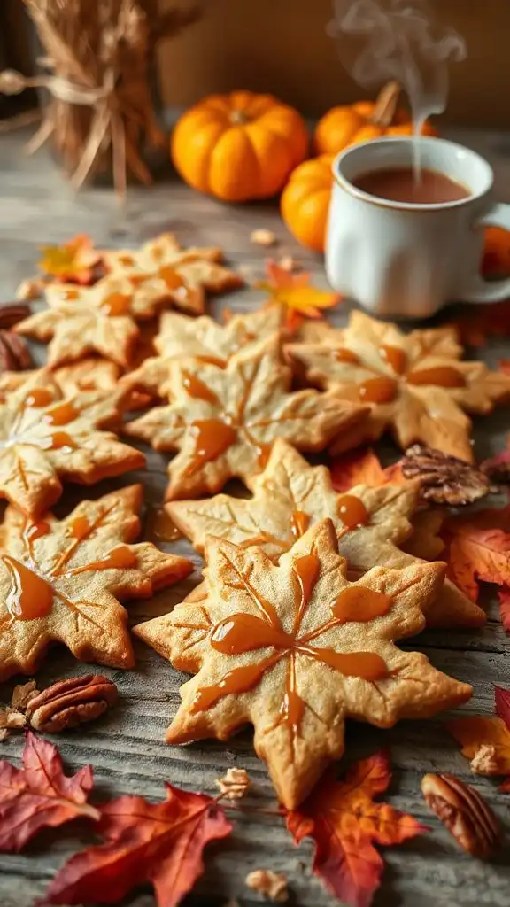 delightful autumn themed maple cookies
