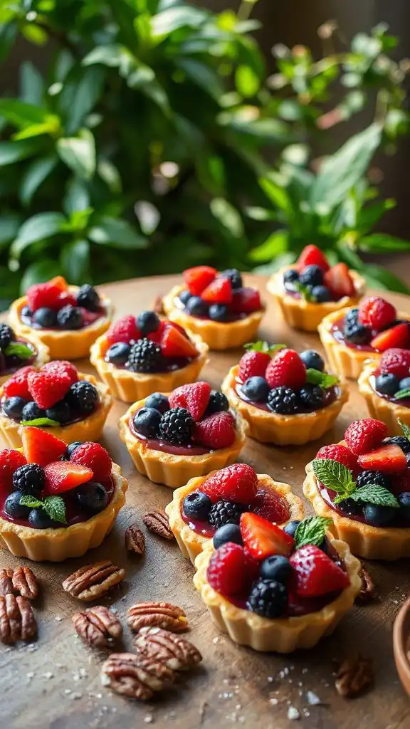 delightful berry pecan tart