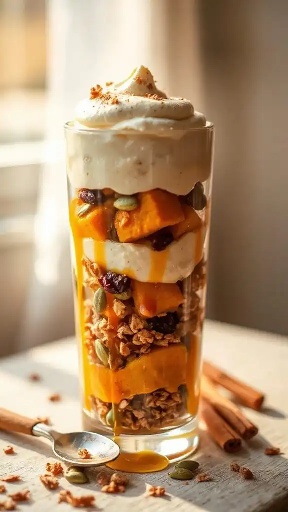 delightful layered pumpkin parfait