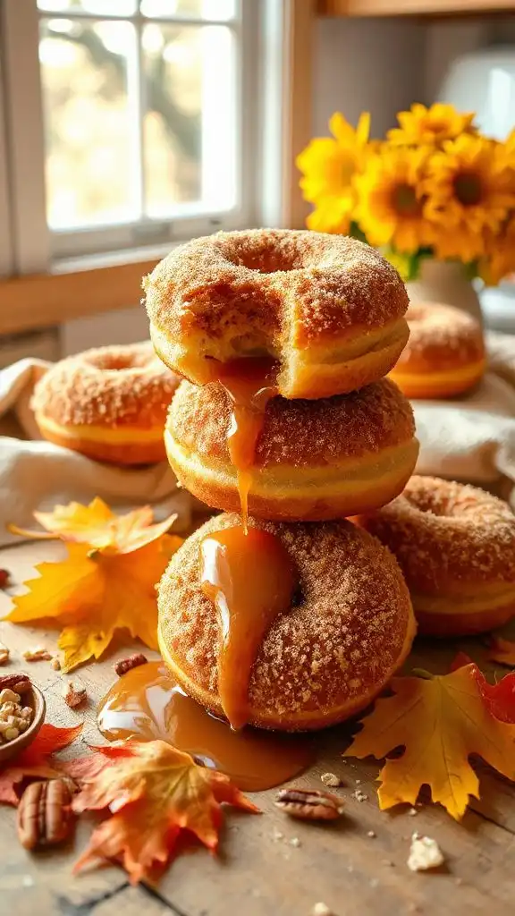 delightful maple brown doughnuts