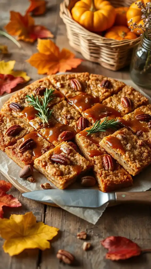 delightful maple pecan bars