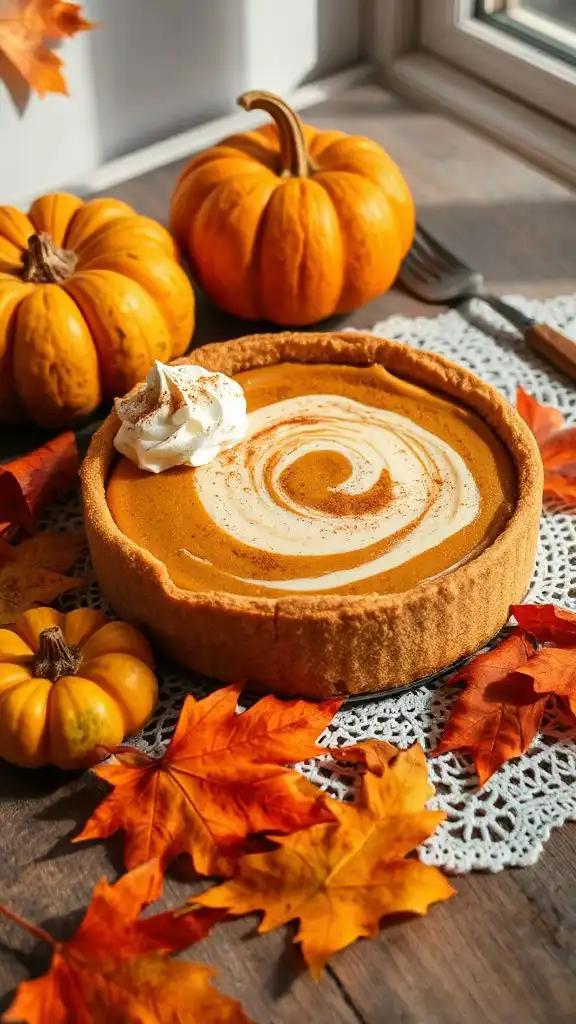 delightful pumpkin cheesecake pie
